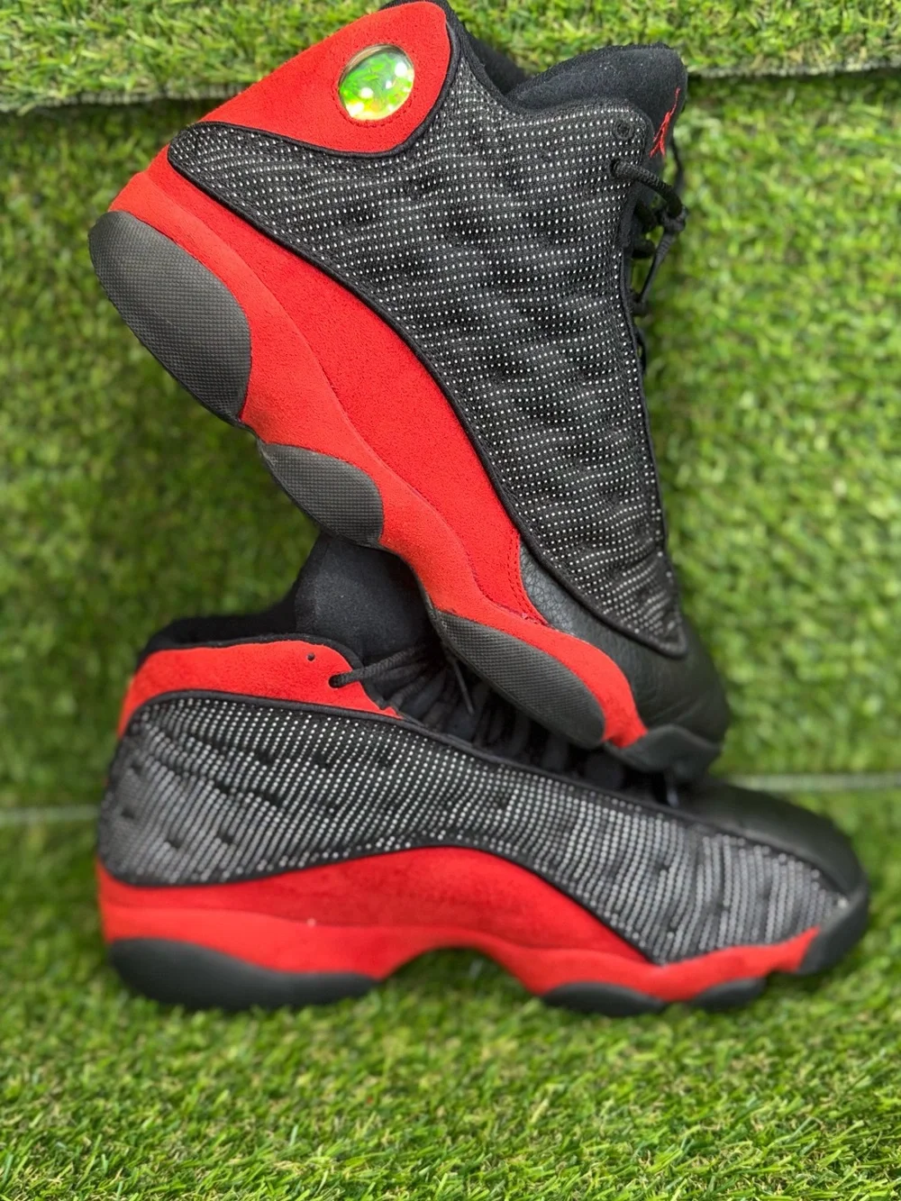 Jordan 13 Retro Bred 2004 Black Red Leather 309259-061 Mens Size 10.5 High Top